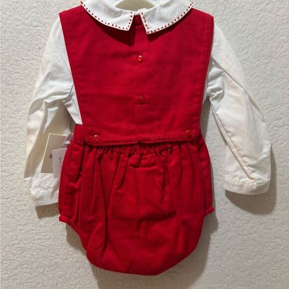 NWT Sophie & Lucas curdory kids  Overall  in red white - Picture 6 of 6